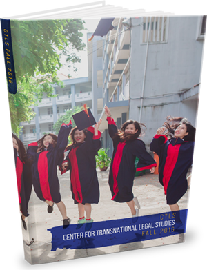 Printed yearbook with creation testimonial from Center for Transnational Legal Studies