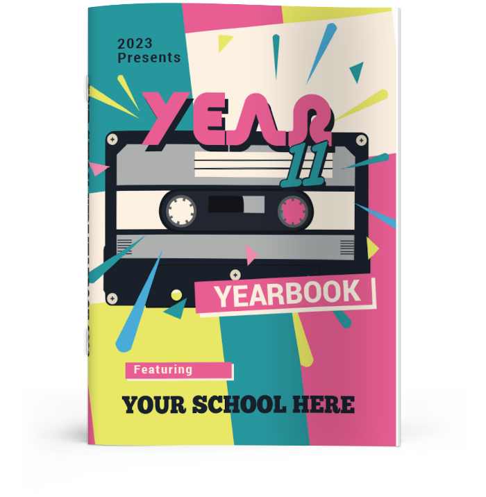 Budget paperback yearbook with custom cover design
